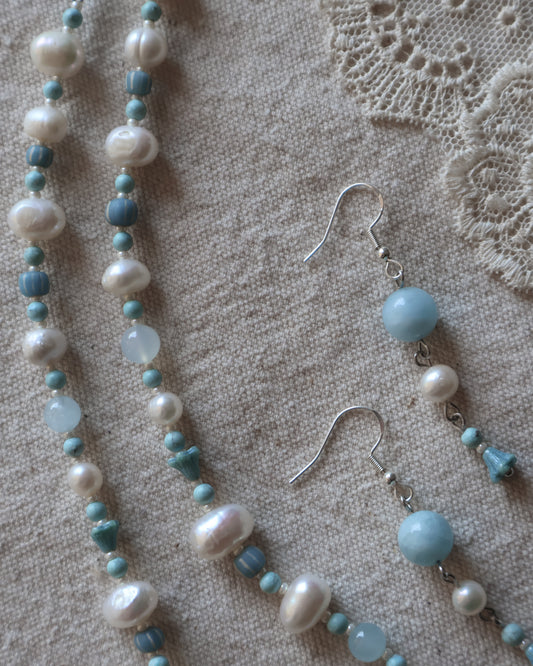 Ocean Necklace and Earring Set