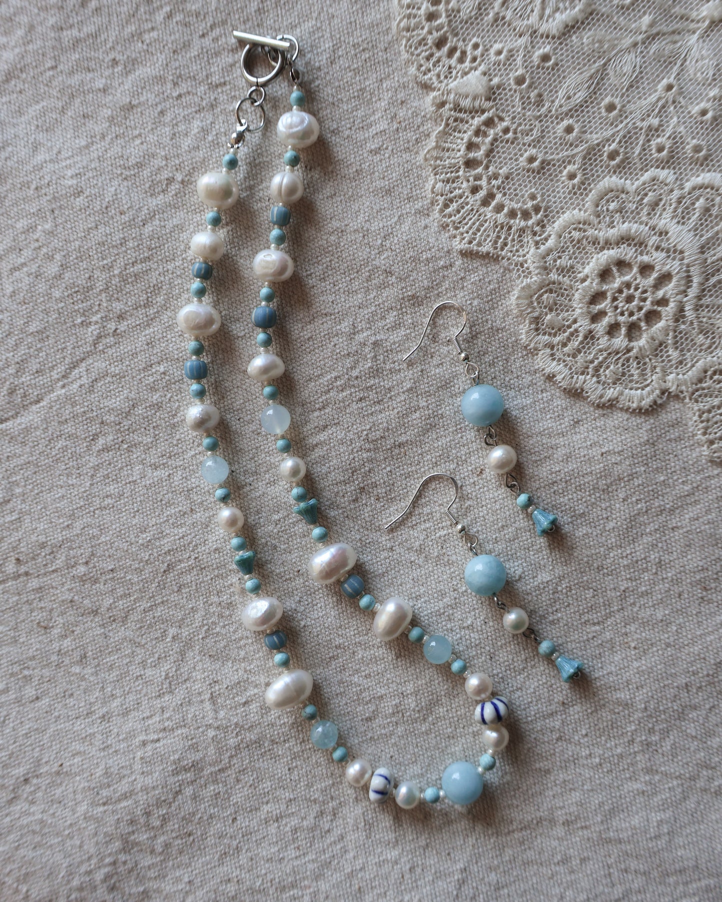 Ocean Necklace and Earring Set