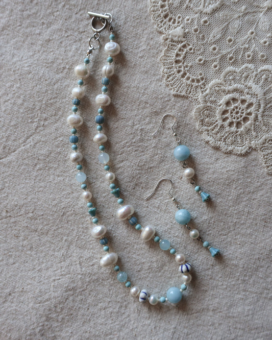 Ocean Necklace and Earring Set